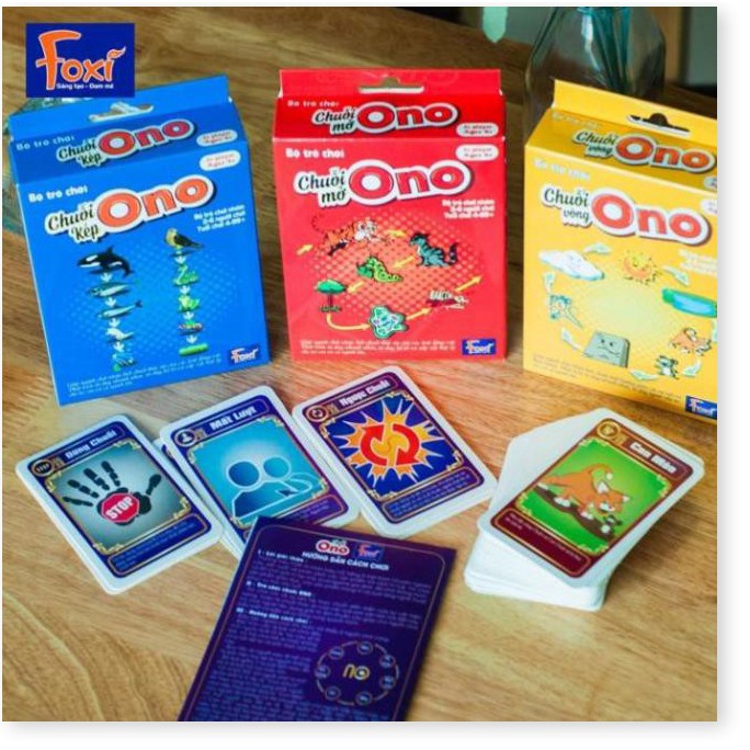 Board game-Flashcard-Chuỗi Ono Foxi-đồ chơi trẻ em-thẻ thông minh-tư duy-vui nhộn-ghi nhớ logic.