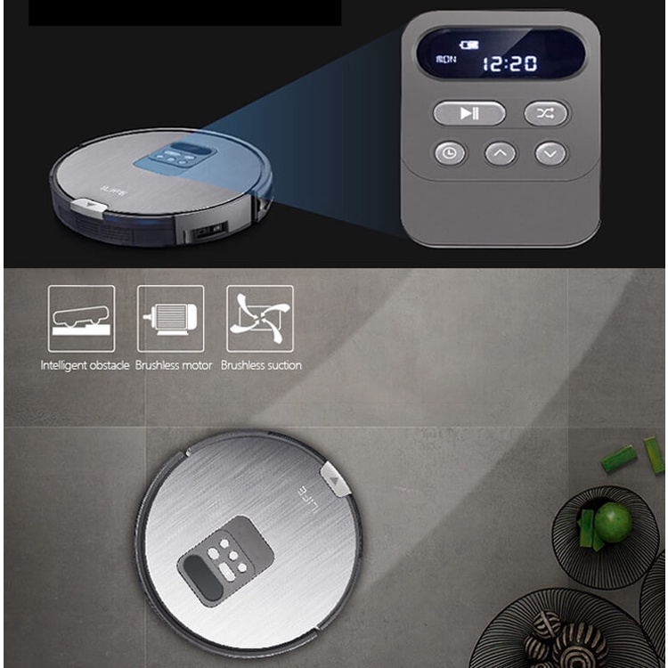 Robot Hút Bụi Lau Nhà iLife X750 (2000W) - Đen