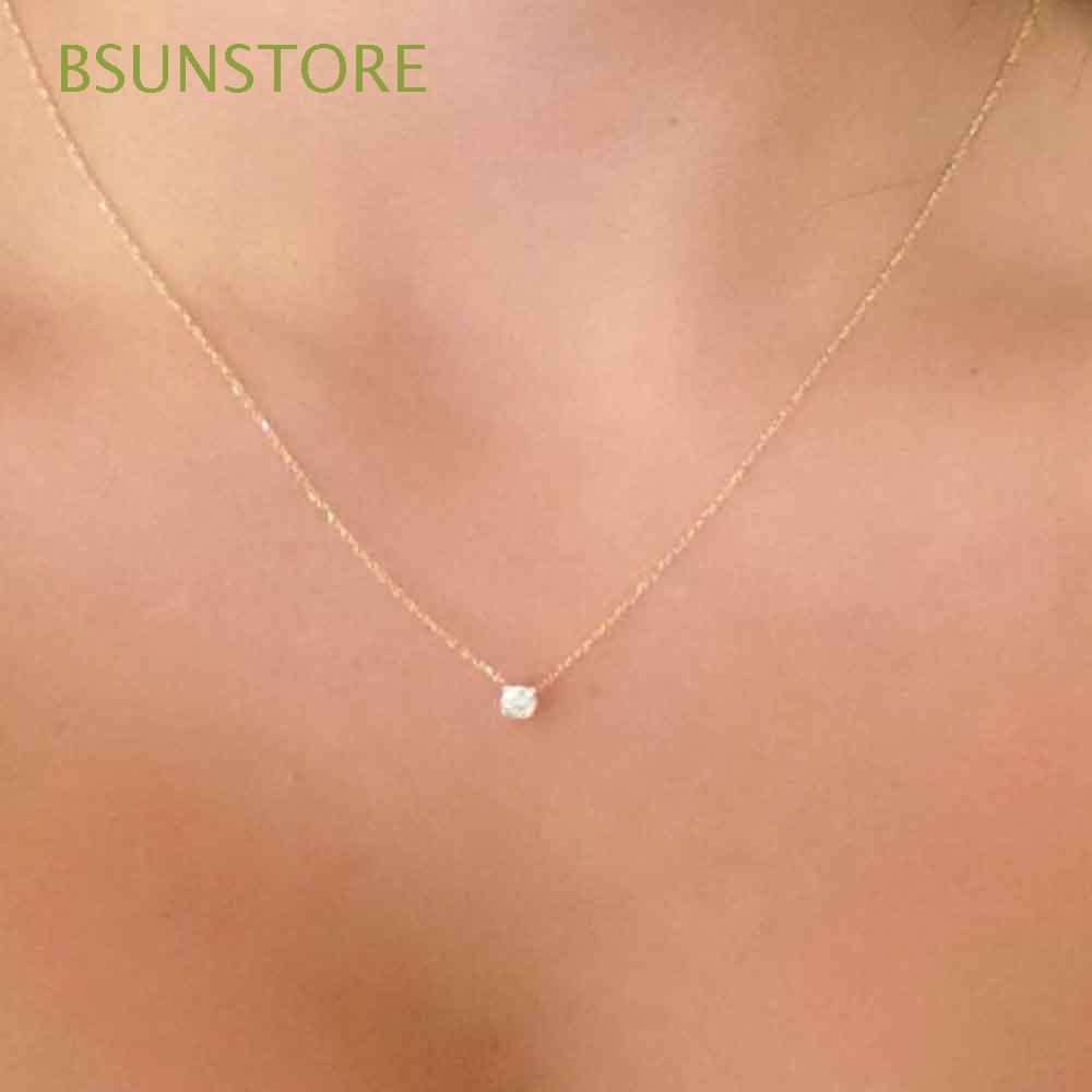 Vòng cổ mặt đính đá nhỏ tinh tế thanh lịch sang trọng cho nữ