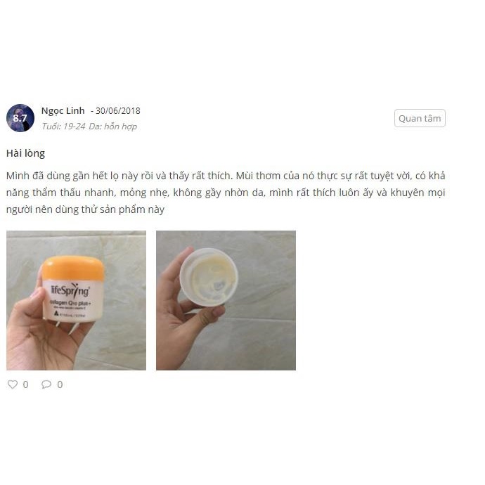 [Mẫu mới] Kem dưỡng da nhau thai cừu Life Spring Lanolin giúp giảm nám mờ thâm thấm nhanh bao cấp ẩm