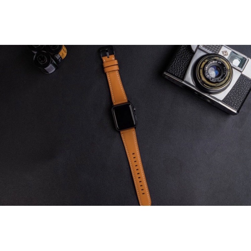 Dây đeo đồng hồ AP Watch S1/S2/S3/S4/S5/S6/S7 - 38/40/41mm, 42/44/45mm Da Genuine Leather Watchband i.Value Cam