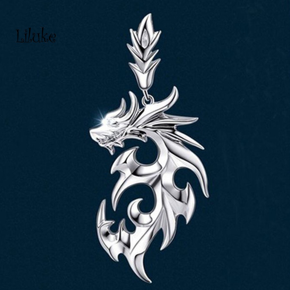 Vòng cổ Giả Da Mặt Hình Rồng Cá Tính Cho Nam