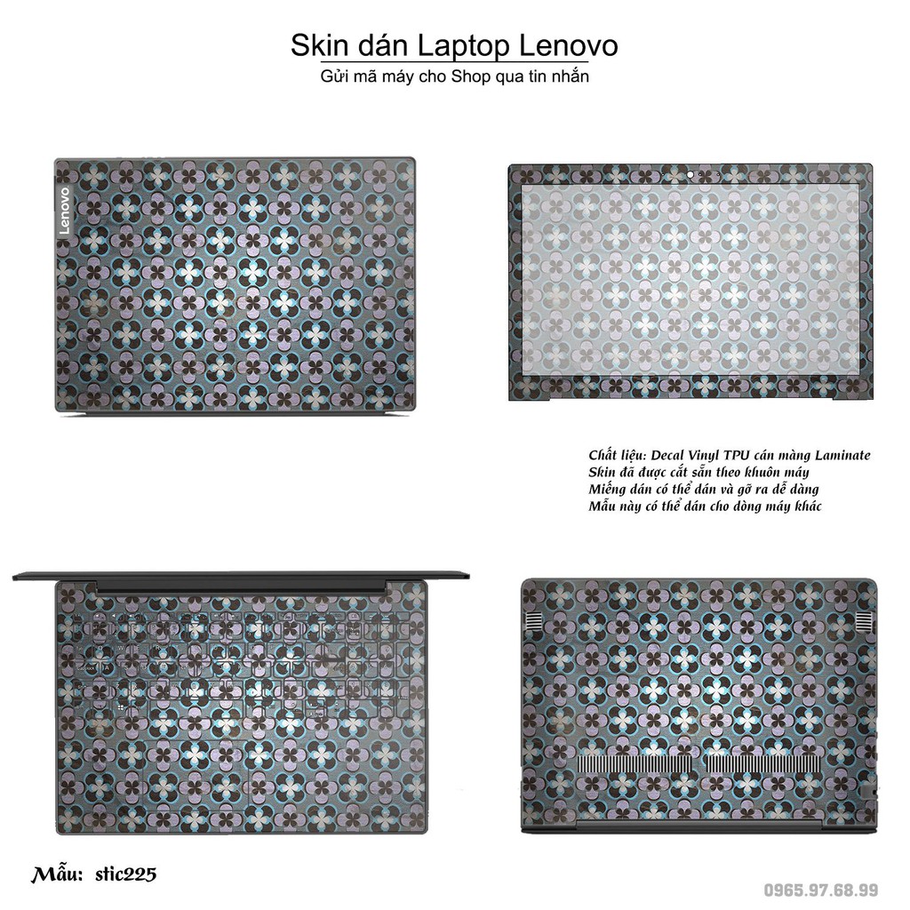 Skin dán Laptop Lenovo in hình Hoa văn sticker nhiều mẫu 36 (inbox mã máy cho Shop)