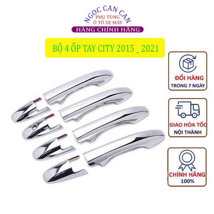 Ốp Tay Nắm Cửa Xe Honda City Mạ Crom 2015-2020