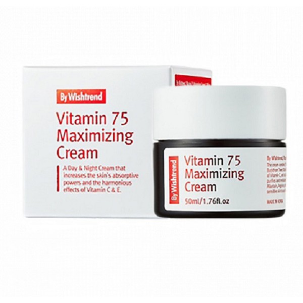 Kem Mặt Dưỡng Trắng Da 21.5 By Wishtrend Vitamin 75 Maximizing Cream 50ml + Salmon Oil Cream