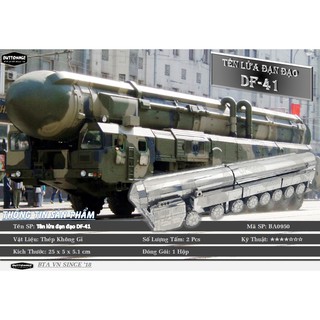 Mô Hình Lắp Ghép kim Loại 3D Tên lửa đạn đạo DF-41