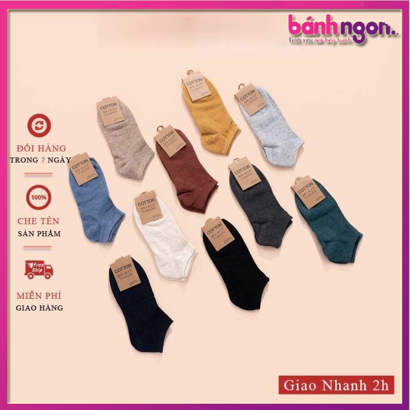 COMBO 5 ĐÔI Tất Selala Cổ Ngắn Cotton Co Giãn Nhiều Màu