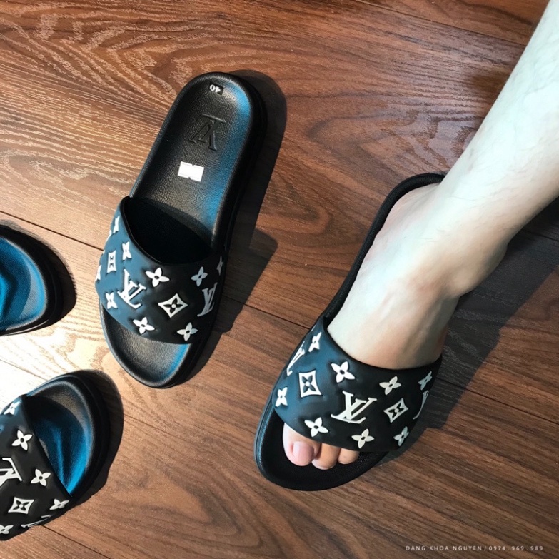 DÉP QUAI NGANG LV VÂN HOA TRẮNG - DÉP NAM EO VI QUAI HOA