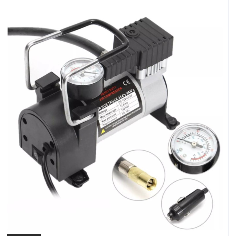 Bơm Hơi Ô Tô Xe Máy Bản 1 Xi Lanh , bơm Xe Đạp Mã Lực Lớn, Công Suất Đạt 120W , Bơm gia dụng phù hợp với gia đình