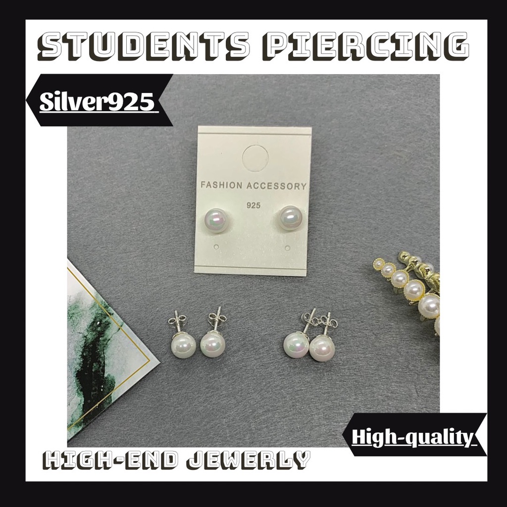 Khuyên Tai Hạt Ngọc Trai Nhân Tạo Bạc 925 - Khuyên Bạc 925