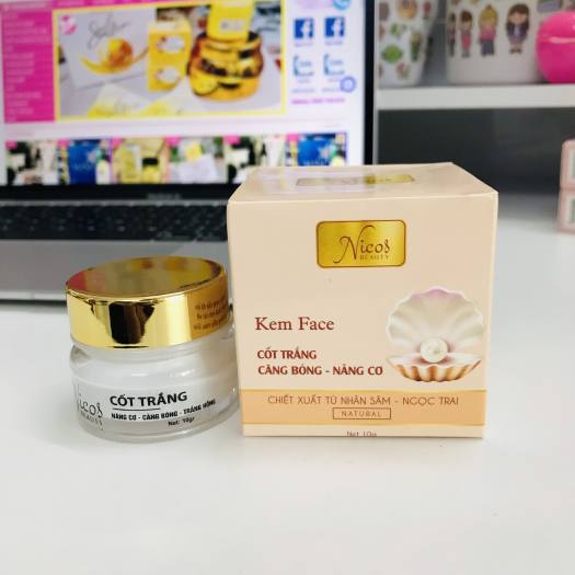 Combo 2 hộp Kem Face Cốt nám và Kem Cốt trắng nâng cơ ngày và đêm- Nicos Beauty 10g - Mẫu mới 2022