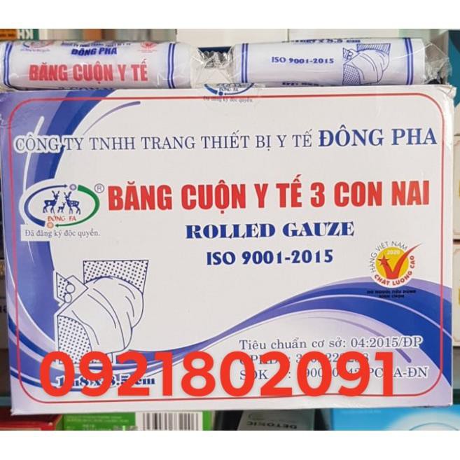 (lẻ 1 cuộn) Băng gạc cuộn lưới y tế  đông pha