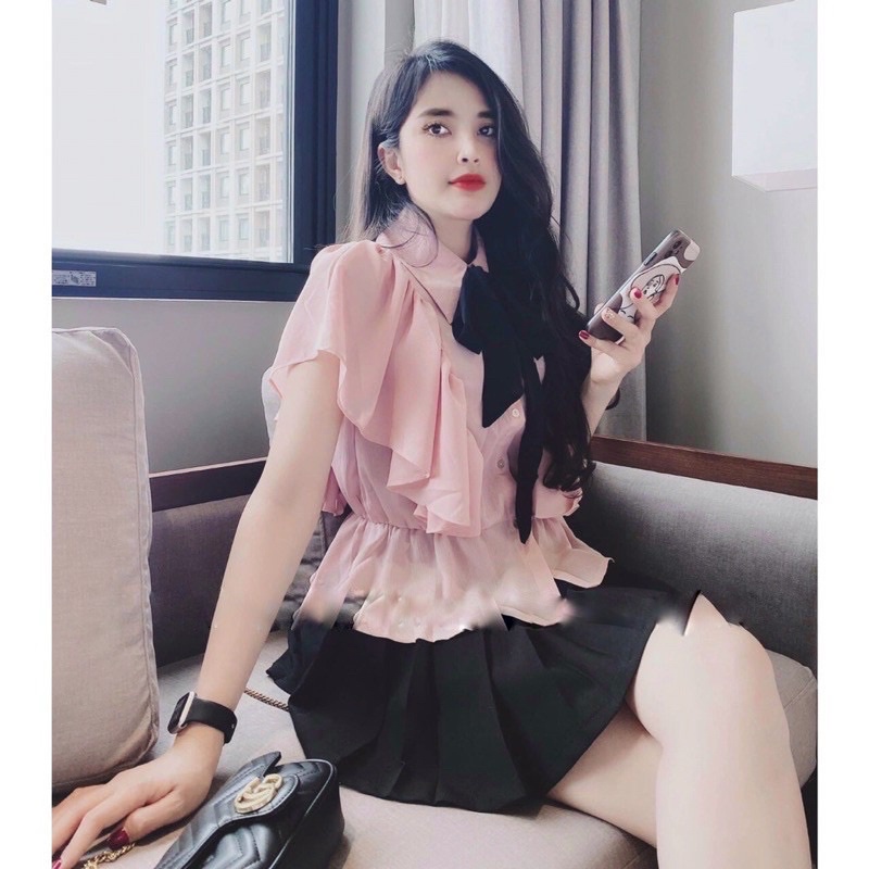 Sơ mi cánh tiên tay bèo bigsize 60 đến  90kg