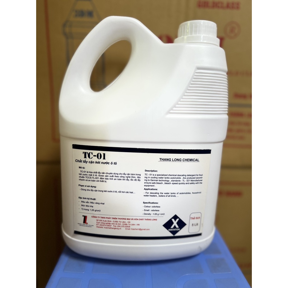 Chất tẩy cặn két nước ô tô, máy cày..TC-01 can 4,5l