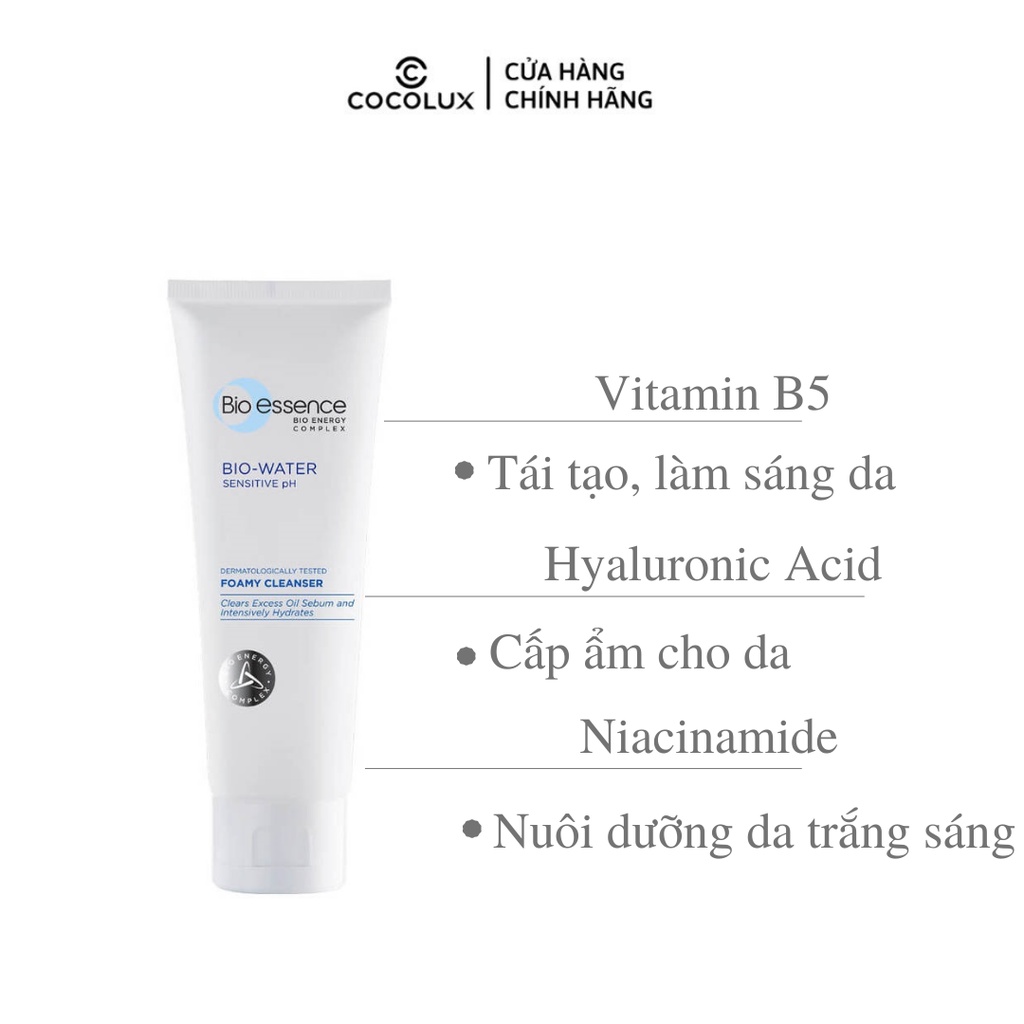 Sữa Rửa Mặt Bio Essence Cấp Ẩm, Phục Hồi Bio-​water B5 Foamy Cleanser 100g