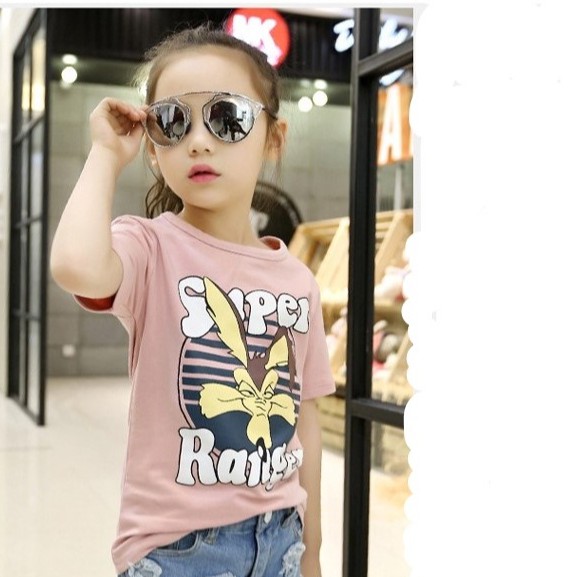 Áo thun bé gái tới size đại. Áo phông cotton cao cấp bé gái lớn size 15-36kg AH01
