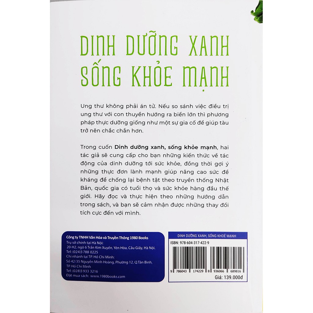 Sách - Dinh Dưỡng Xanh Sống Khỏe Mạnh