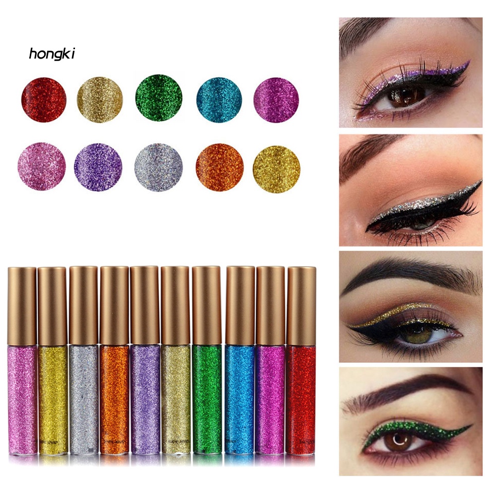 Set 10 bút kẻ mắt dạng lỏng màu sắc long lanh dành cho nữ
 | BigBuy360 - bigbuy360.vn