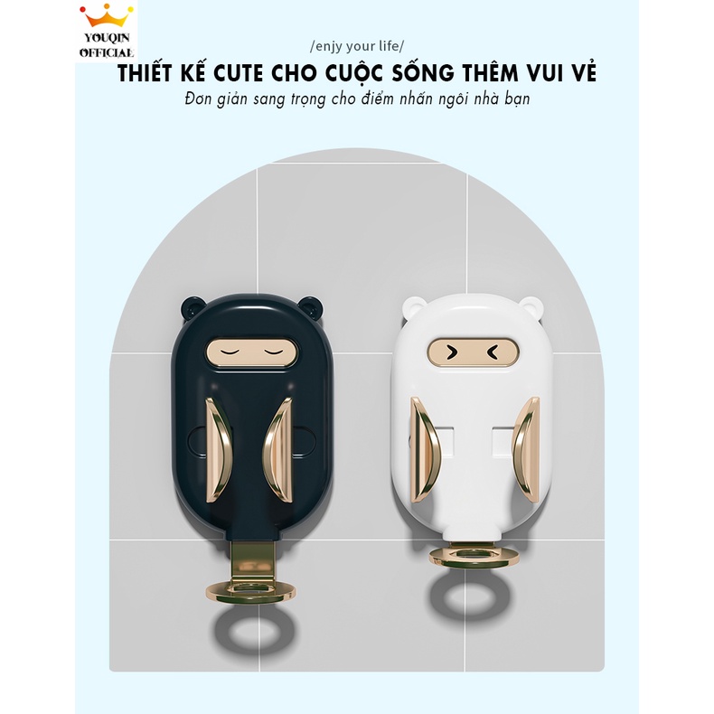 Giá, Kệ Đỡ Bàn Chải Đánh Răng Điện - YouQin Chất Liệu Nhựa ABS, Dán Keo Siêu Chắc, Chống Nước, Không Khoan Đục Tường