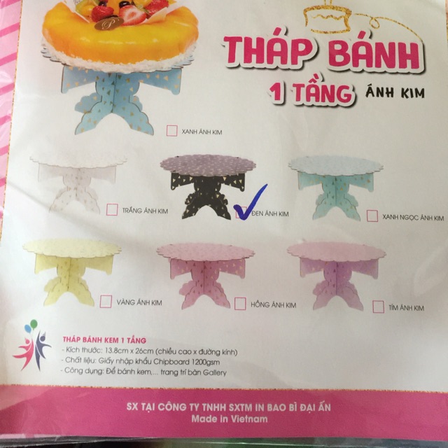 Tháp bánh 1 tầng Ánh Kim.