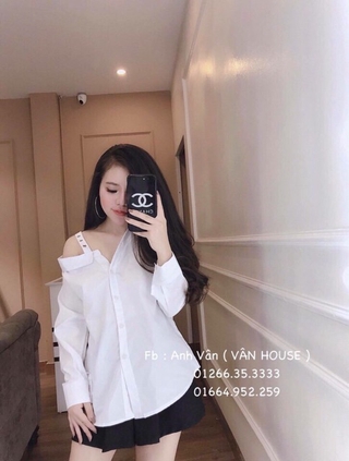 Áo sơ mi lệch vai