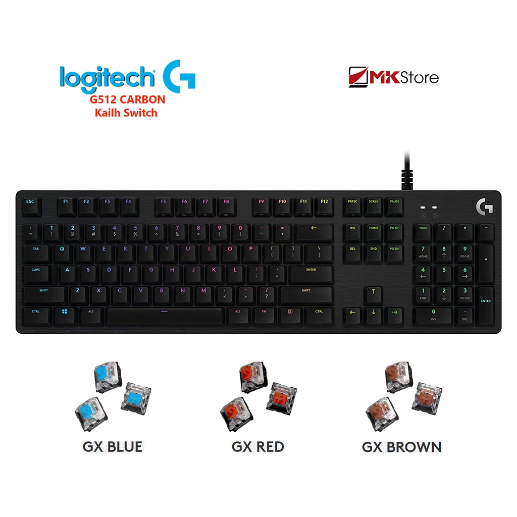 [Mã ELMS05 giảm 5% đơn 300k]Bàn phím chơi game Logitech G512 RGB Lightsync Switch Kailh