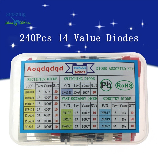 Set 14 / 240 Đi-Ốt Chỉnh Lưu Nhanh Chóng Chuyên Dụng Cho Thí Nghiệm Học Sinh