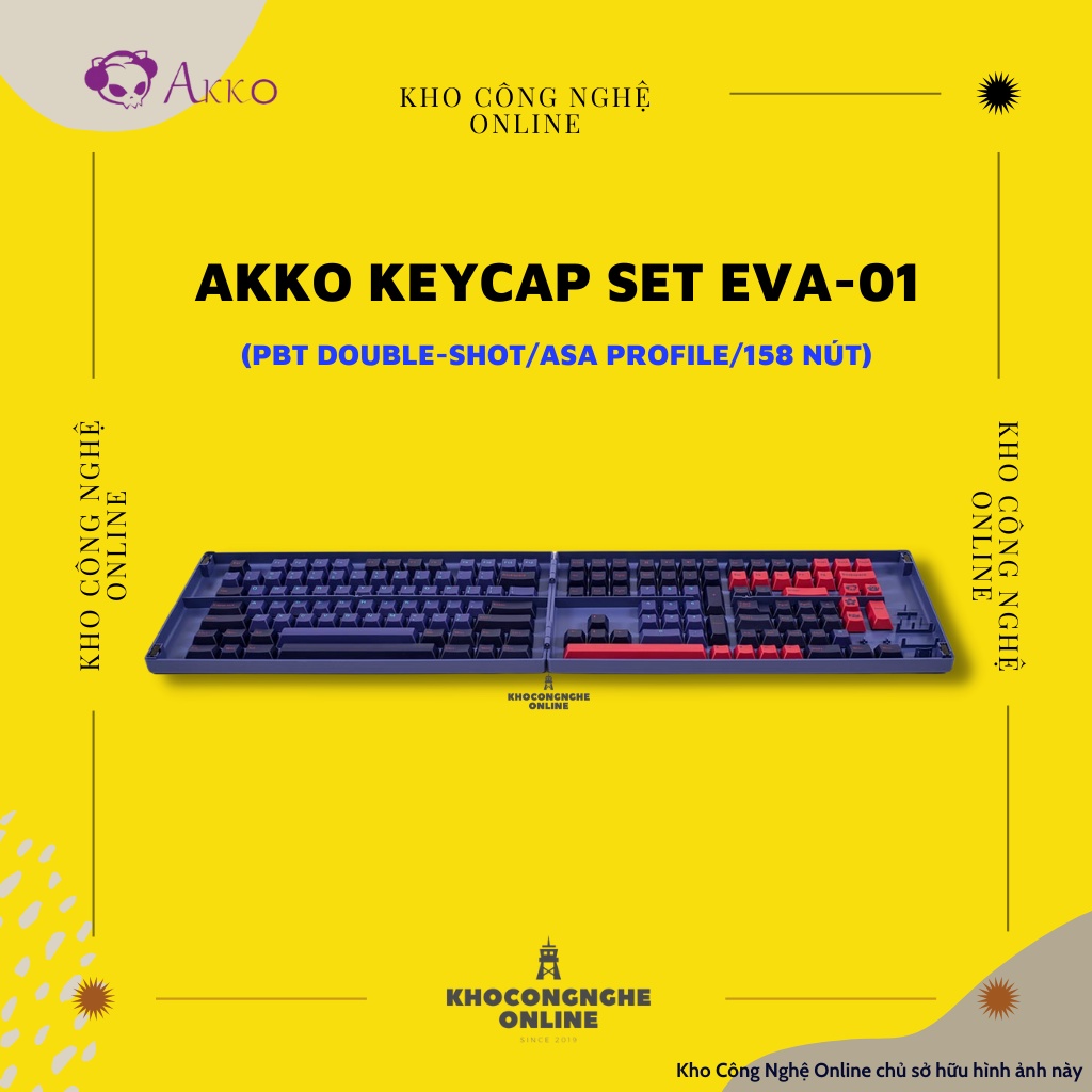 [Mã 33ELSALE hoàn 7% đơn 300K] AKKO Keycap set – NEON (PBT Double-Shot/Cherry profile/157 nút)