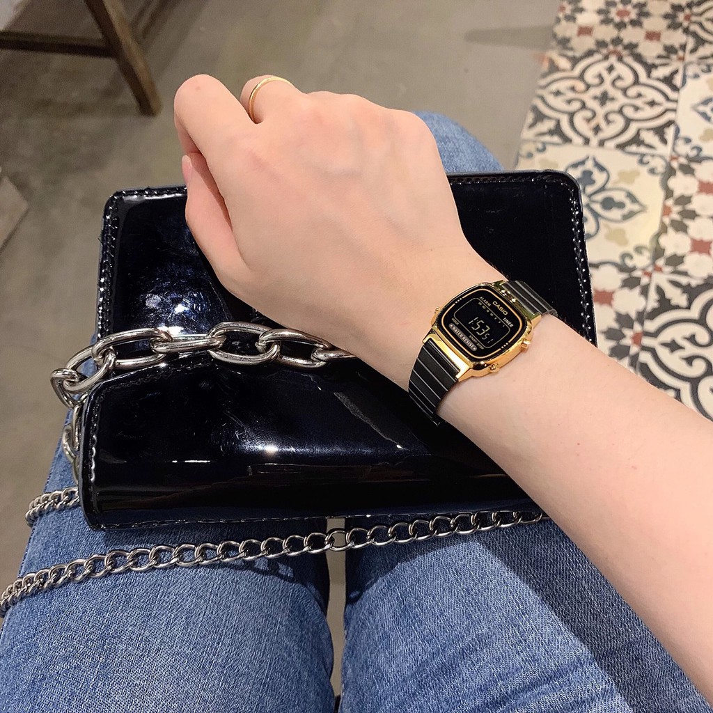 Đồng hồ nữ dây kim loại Casio Standard chính hãng Anh Khuê LA670WEGB-1BDF