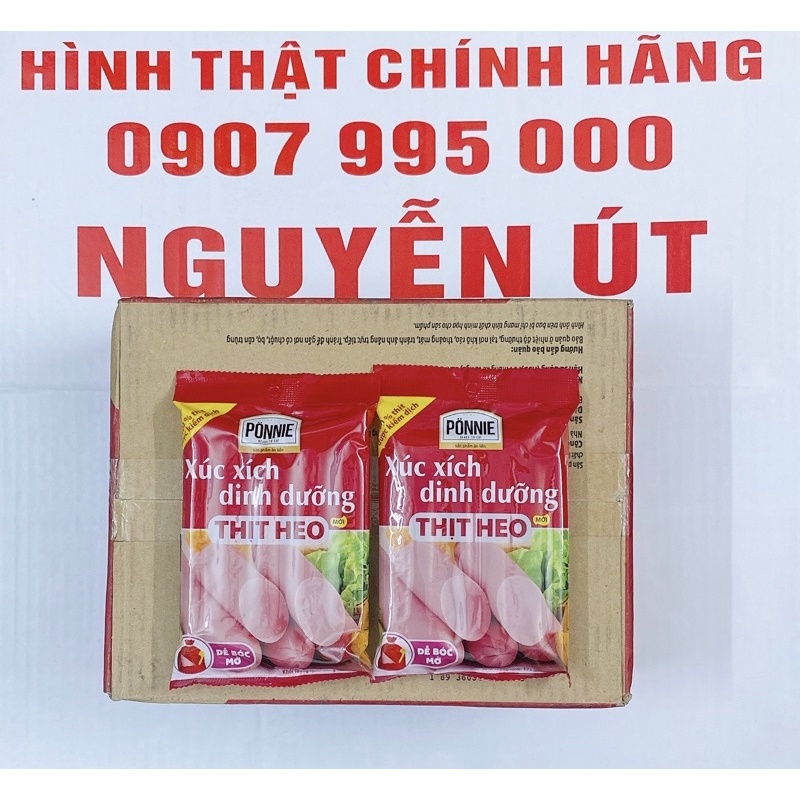 xúc xích heo ponnie 1 thùng 20 gói 5+1