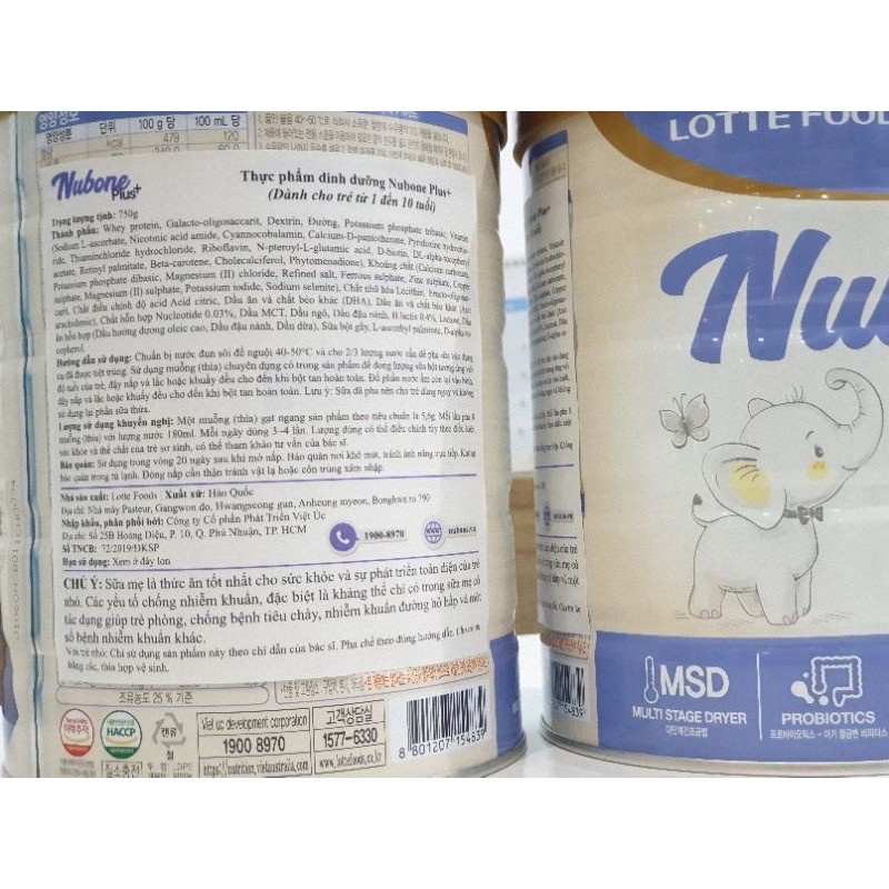 SỮA NUBONE PLUS+ LON 750g DATE 2023