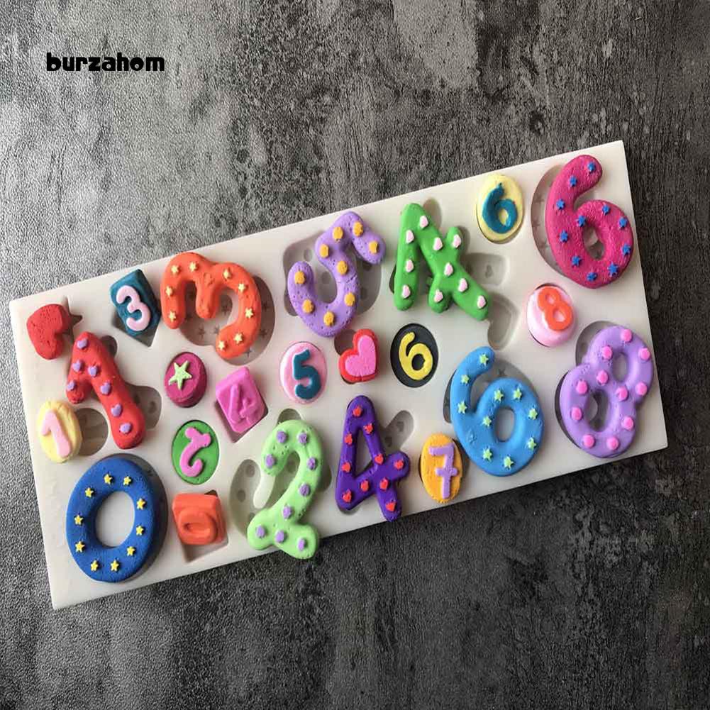 Khuôn làm bánh dạng con số bằng silicon