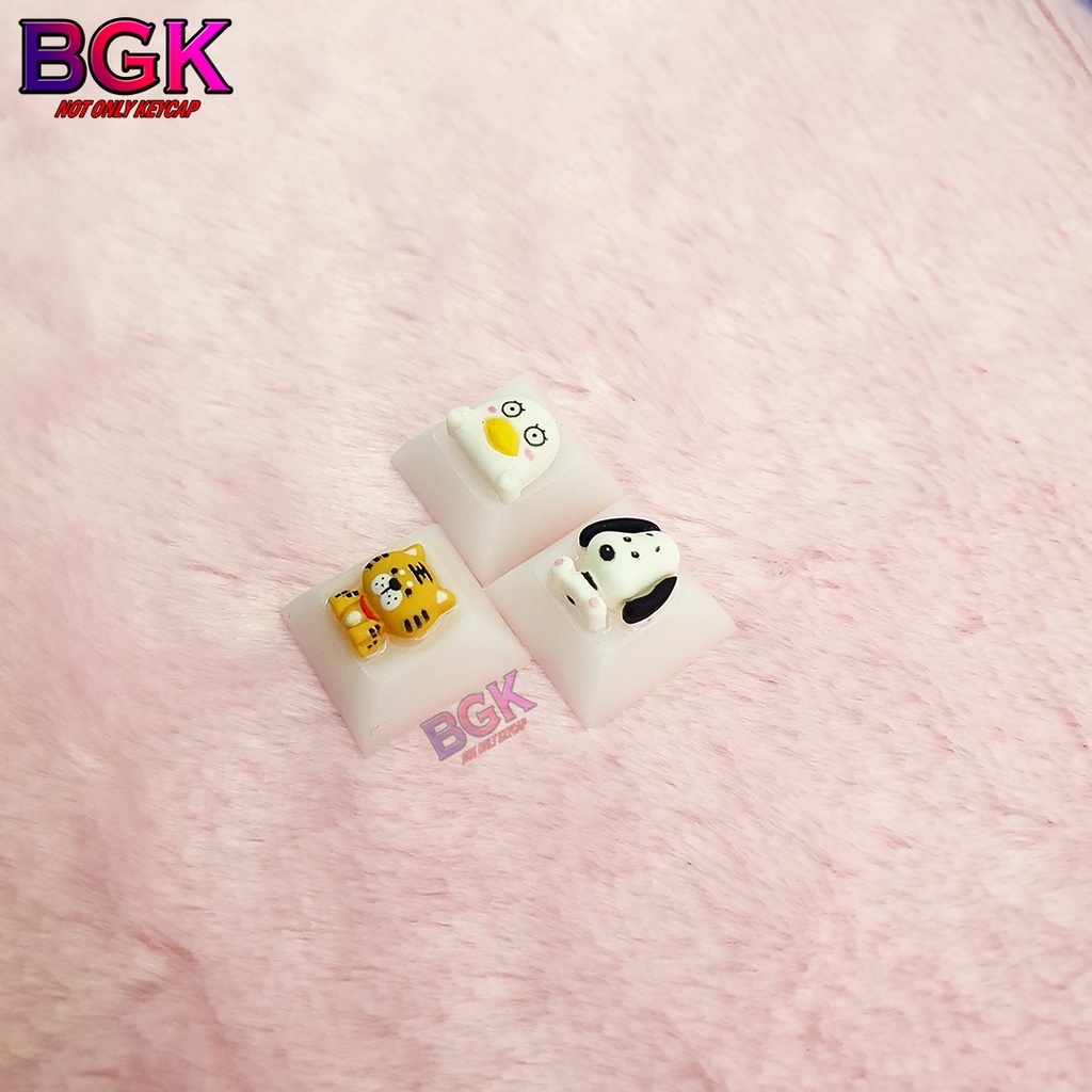 Keycap Artisan Nút Bàn Phím Cơ Những Con Thú Nhỏ Xinh Xuyên LED