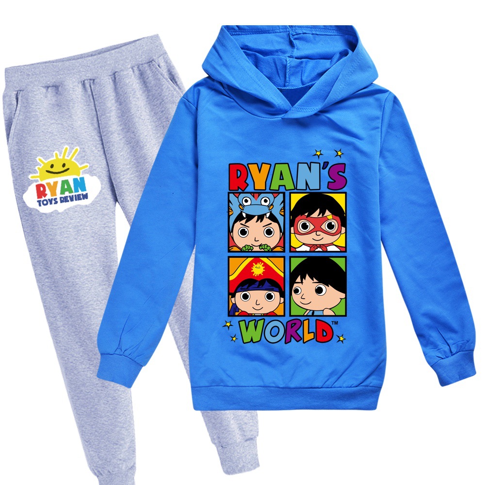 Bộ 2 Món Áo Hoodie Tay Dài In Hình Ryan Toys Review Thời Trang 2020 Cho Bé Trai