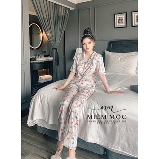 Bộ pyjama cộc dài hoạ tiết quảng châu xinh