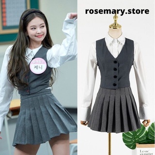 Có sẵn_JENNIE BLACKPINK set đồ mặc trong KNOWING BROTHER quảng bá LOVESICK GIRLS