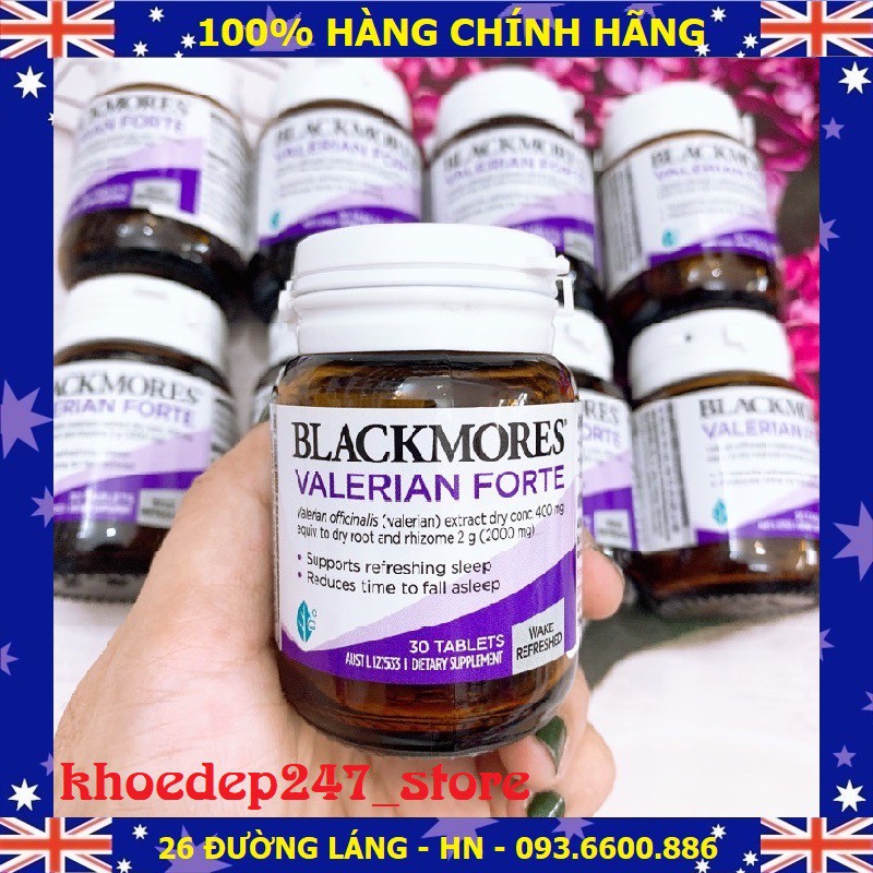 Thực phẩm chức năng Viên uống hỗ trợ giấc ngủ Blackmores Valerian Forte 2000mg Úc