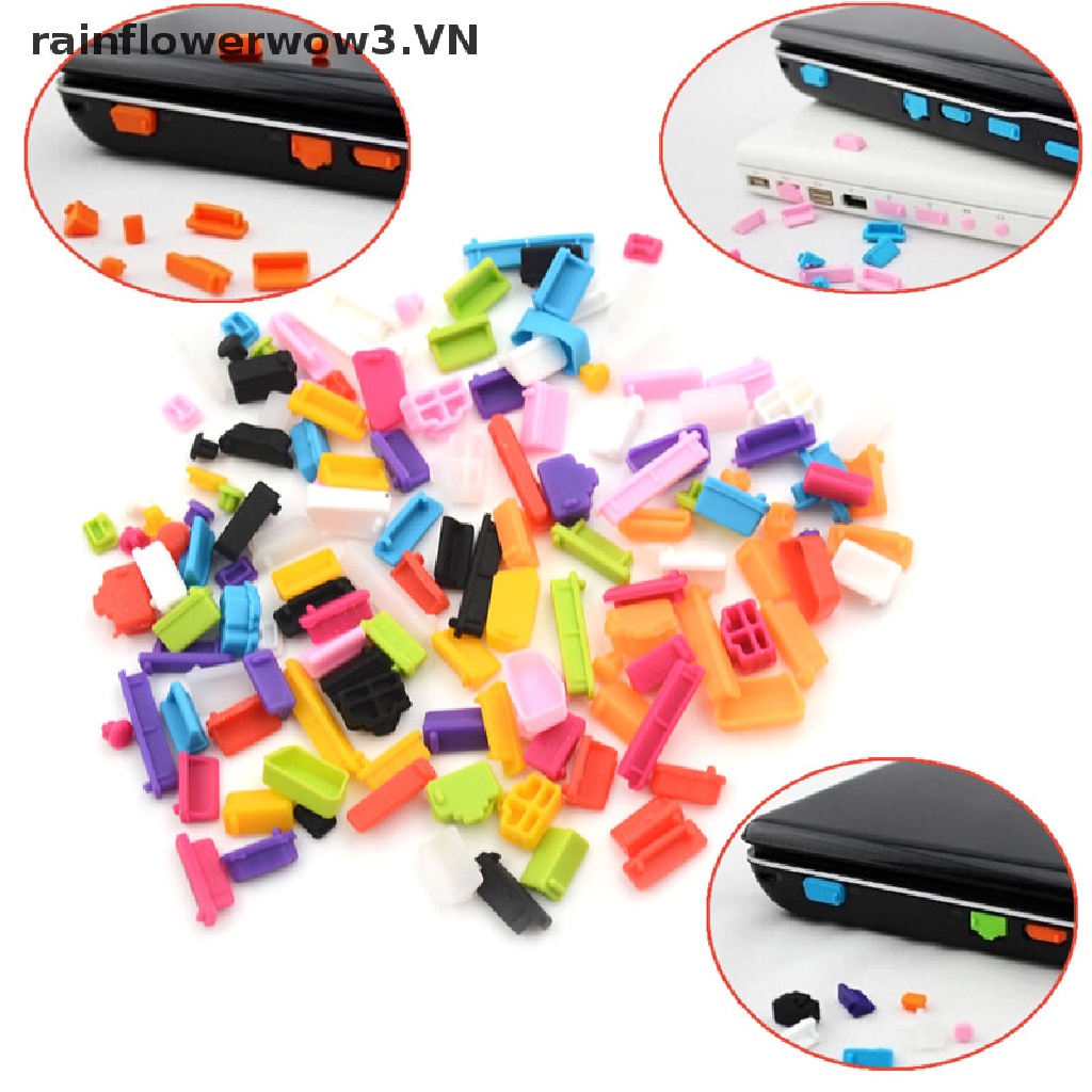 Set 2 Bộ 13 Nút Chặn Cổng Bằng Silicone Chống Bụi Cho Laptop Notebook