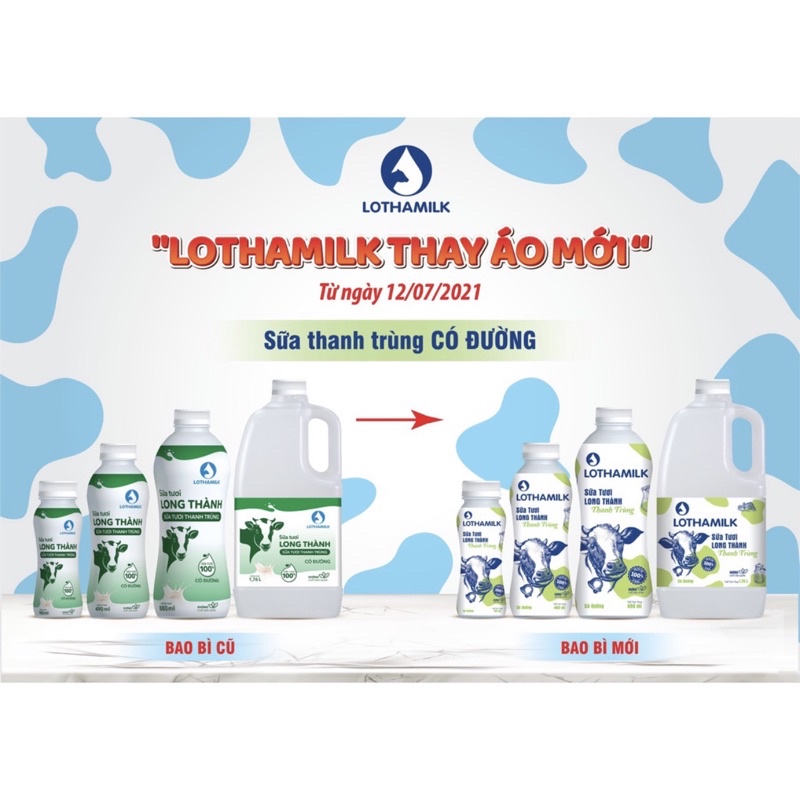 Sữa tươi thanh trùng có đường 490ml