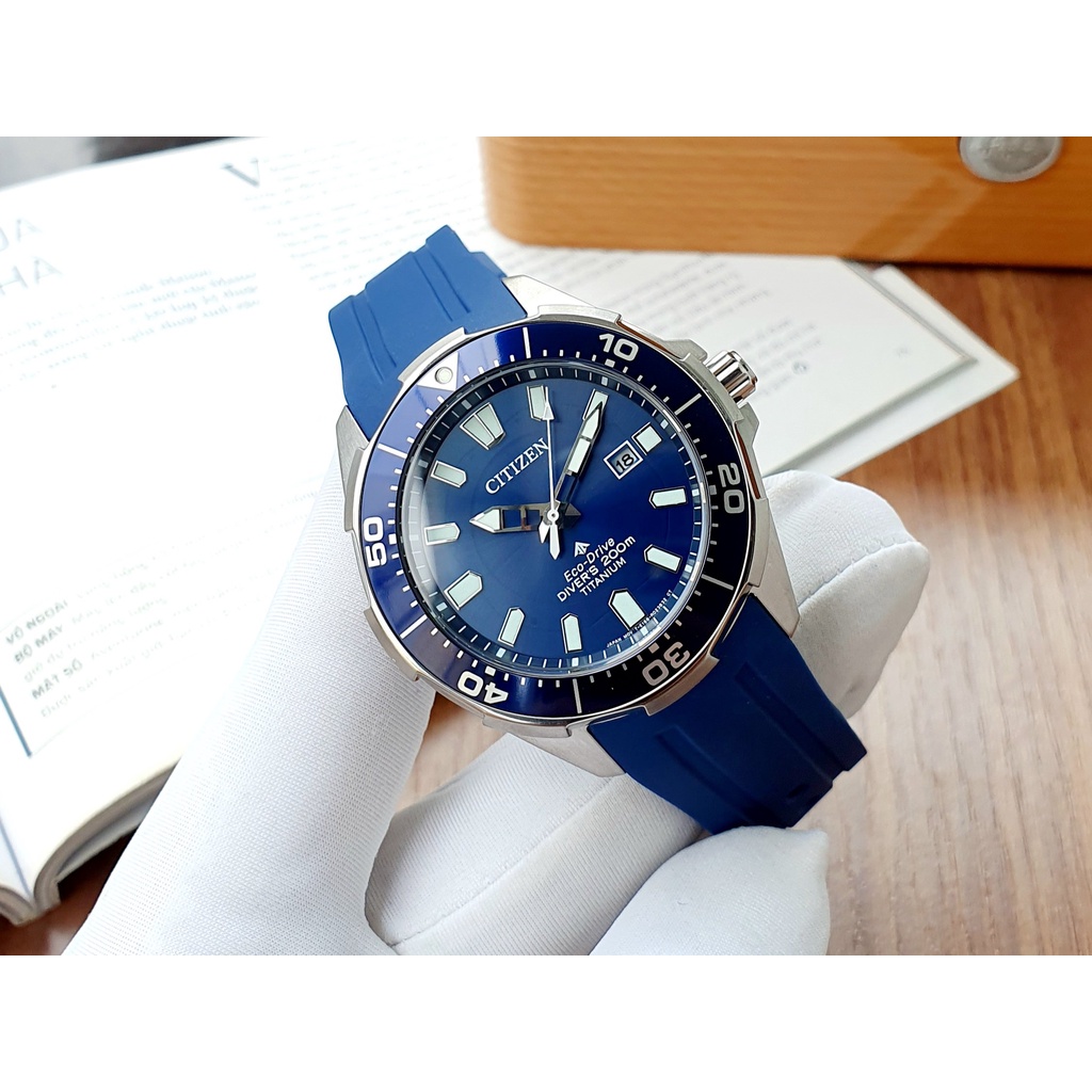 Đồng hồ nam Citizen Eco-drive Titanium BN0201-02M phiên bản thợ lặn