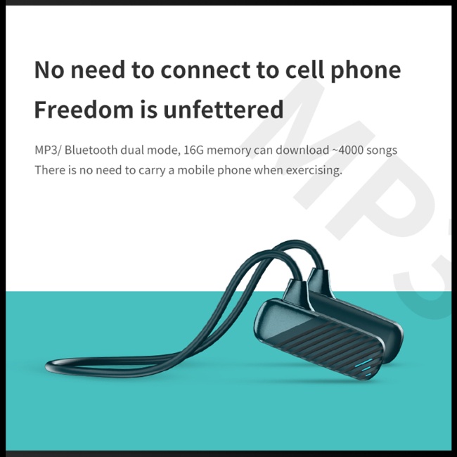 Tai Nghe Zevaret Bluetooth Truyền Âm Qua Xương Với Thẻ Nhớ Tích Hợp K6 Không Dây