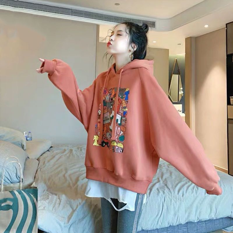 Áo Hoodie Dáng Rộng Phong Cách Thời Trang Hàn Quốc Cho Nữ
