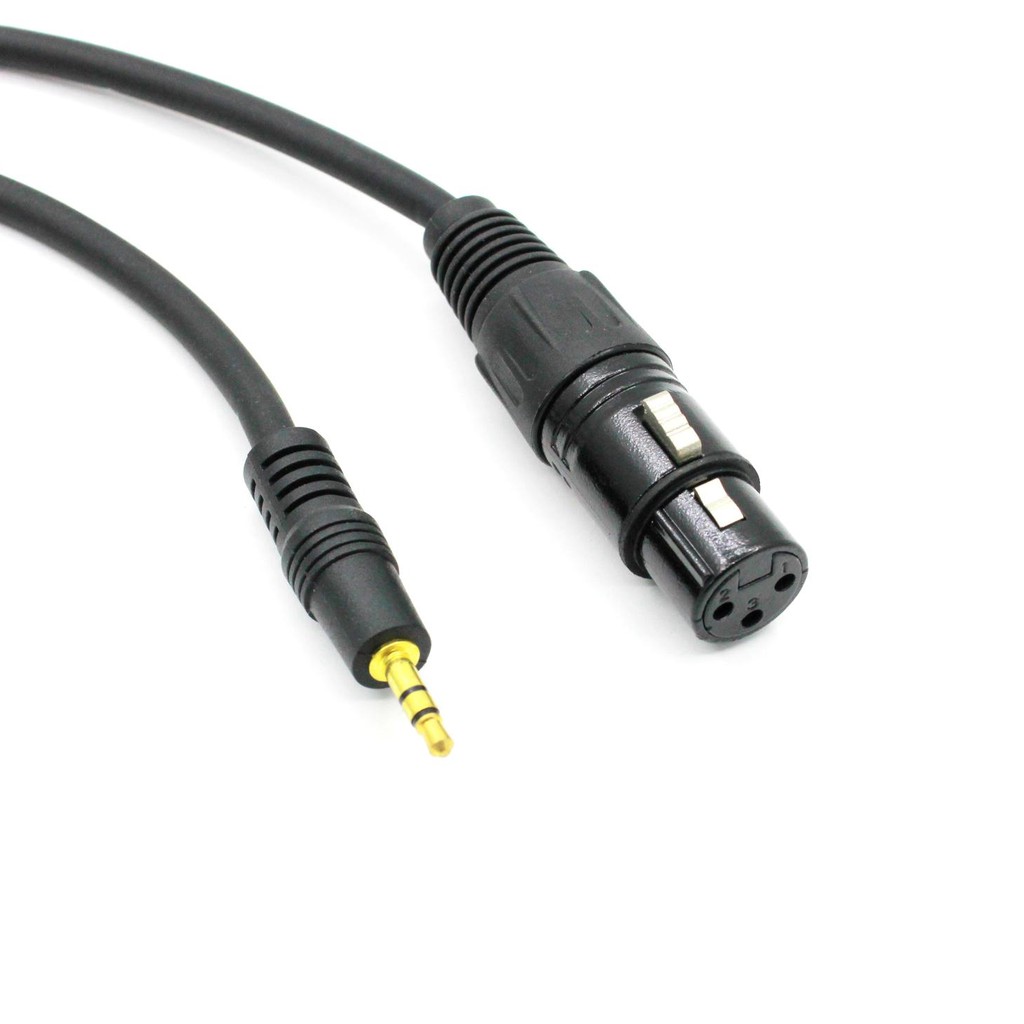 Dây cáp micro khuếch đại âm thanh nổi chuyển đổi 3.5mm đầu cắm sang XLR lỗ cắm/ đầu cắm