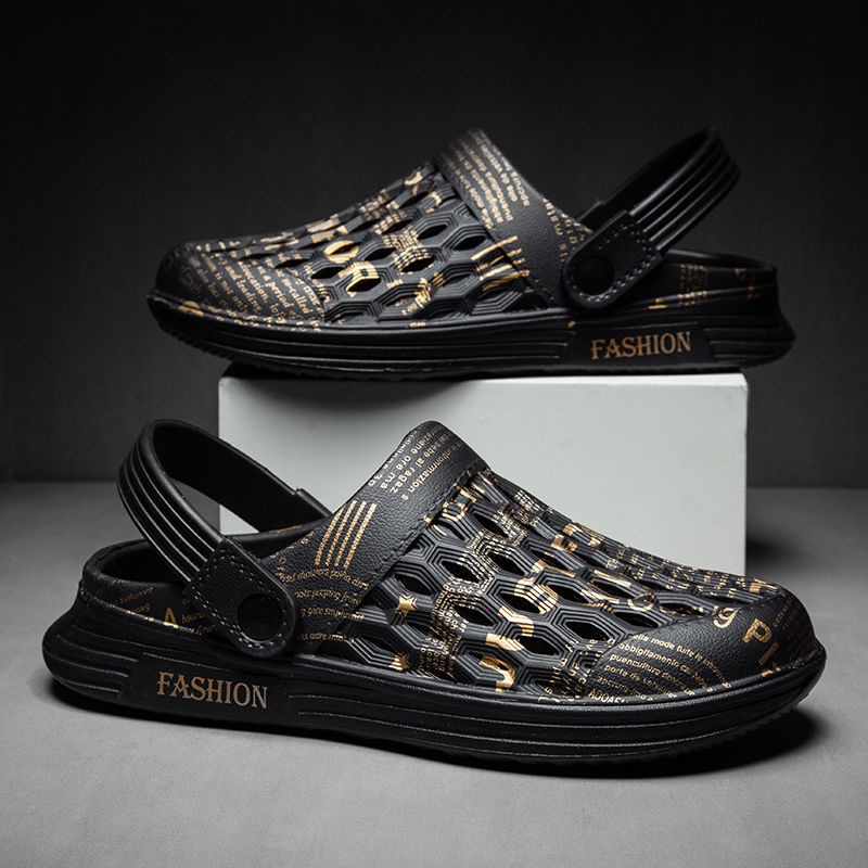 Dép Bít Mũi Đục Lỗ Thoáng Khí Chống Trượt Phong Cách Mới Lingmeisnow2023