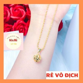 Dây chuyền nữ,💎𝑭𝑹𝑬𝑬𝑺𝑯𝑰𝑷 💎 dây chuyền dạng xoắn mặt trái cầu kim tiền bền màu cao cấp