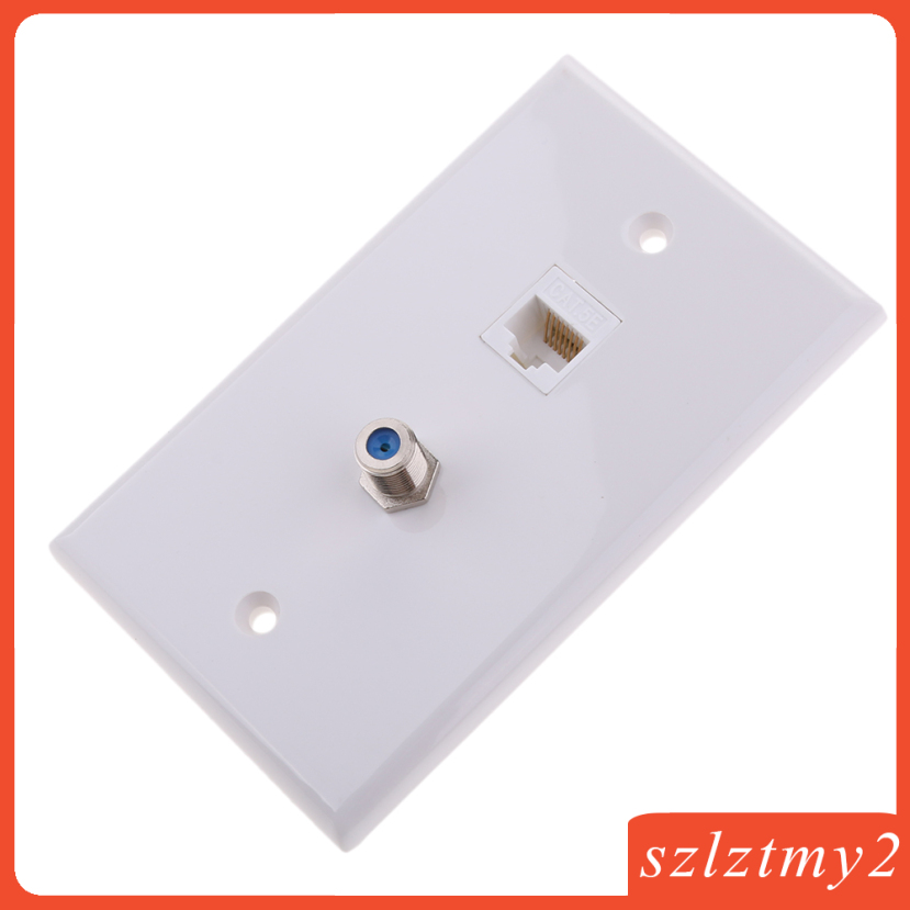 [galendale] Coaxial F Connector Ethernet Network Wall Plate Coax     Socket Outlet | BigBuy360 - bigbuy360.vn