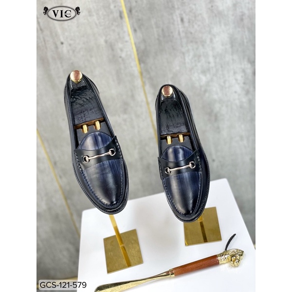 GIÀY PATINA THỦ CÔNG CAO CẤP ✅  Màu đen-nâu sang trọng ✅ GCS-121