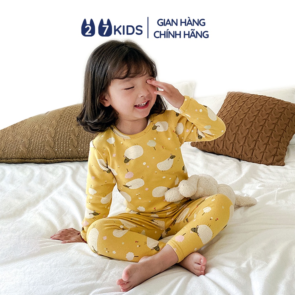 Bộ quần áo dài tay cho bé gái 27Kids Ambb đồ bộ thu đông nữ cho trẻ từ 2-10 tuổi GLSE1 - Hàng mới về