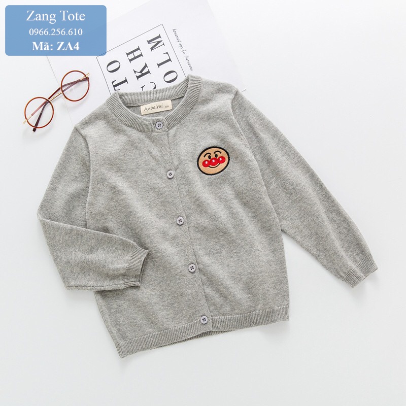 ZA4 - Áo khoác cardigan cho bé trai bé gái chất cotton da cá Hàn cao cấp - Zang Tote