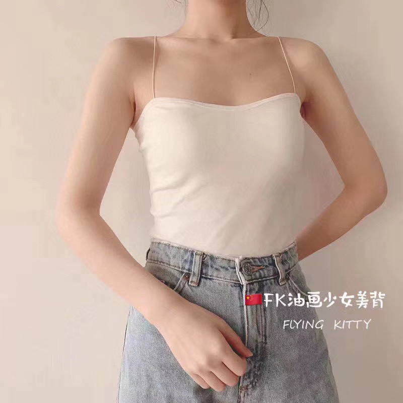 Áo 2 Dây Mảnh Croptop Có Đệm Ngực Kiểu Dáng Thời Trang MITEVA AL08 | BigBuy360 - bigbuy360.vn